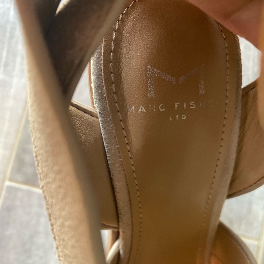 Marc Fisher ankle booties with open toe. Size 8 1/2 med. great condition. - Picture 4 of 5